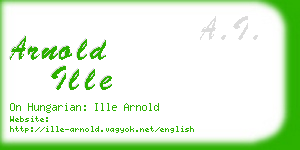 arnold ille business card